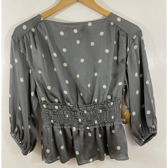 RYEGRASS Gray Dots Women’s Blouse New With Tags Size: XS - Picture 2 of 13